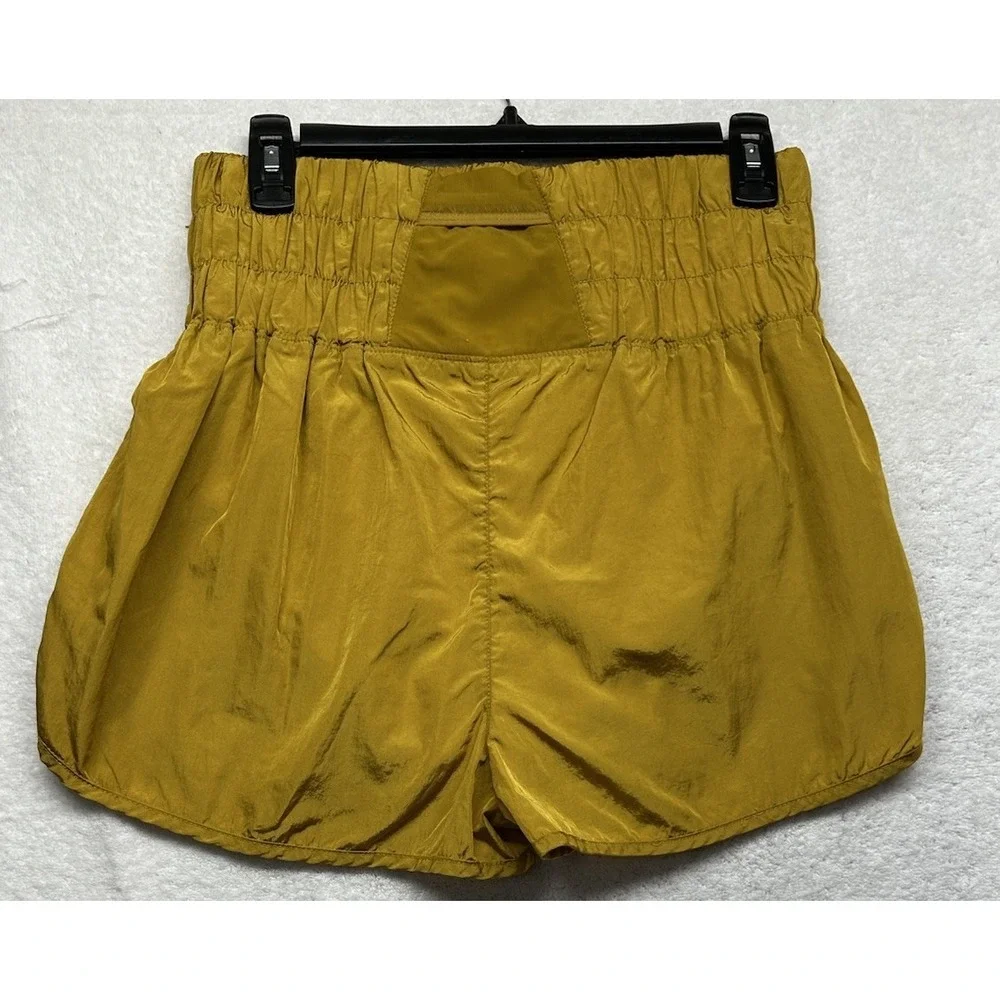 Free People Movement Womens Size L Yellow The Way Home Athletic Shorts (T2)